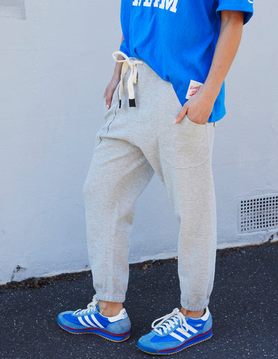 WAFFLE TRACK PANT - GREY MARLE - SALE