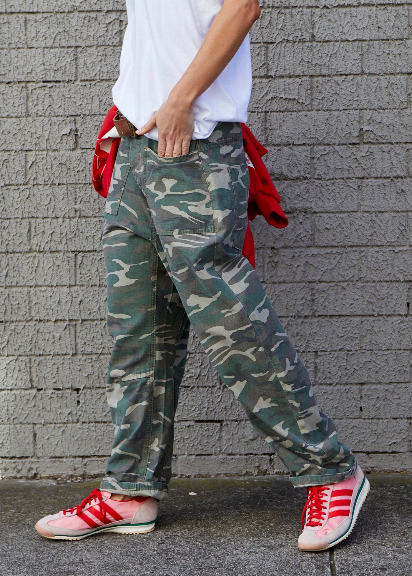 Hammill & Co New camo jean in our best selling Carpenter style fit. Slouchy full length leg that can be cuffed up. 100% cotton canvas (non stretch).