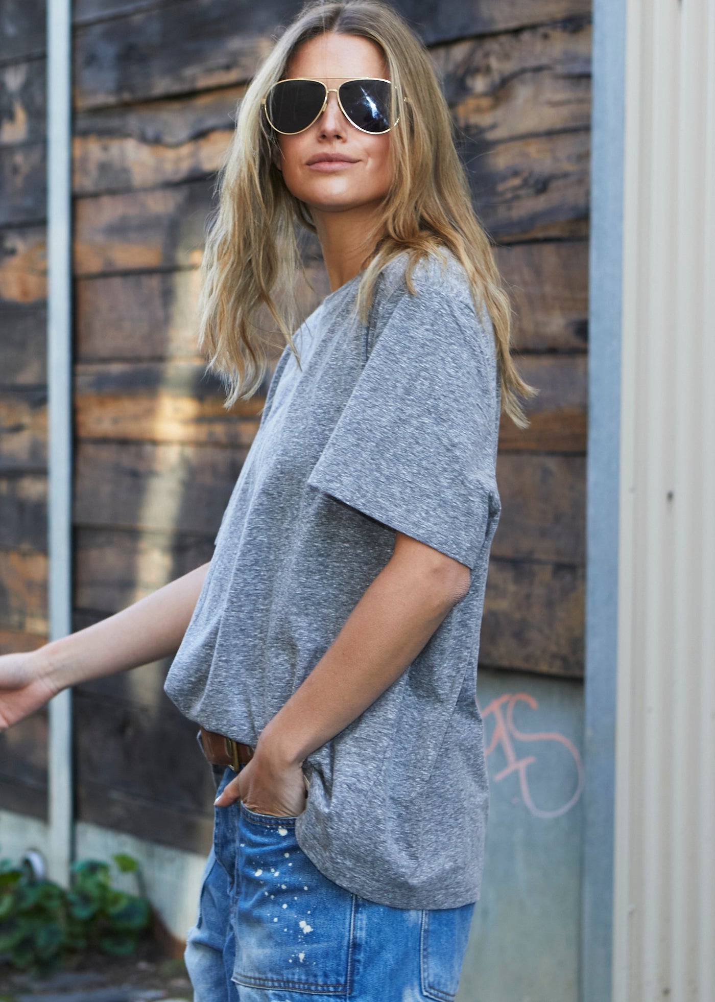 BASIC TEE - GREY MARLE