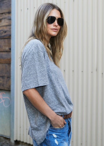 BASIC TEE - GREY MARLE