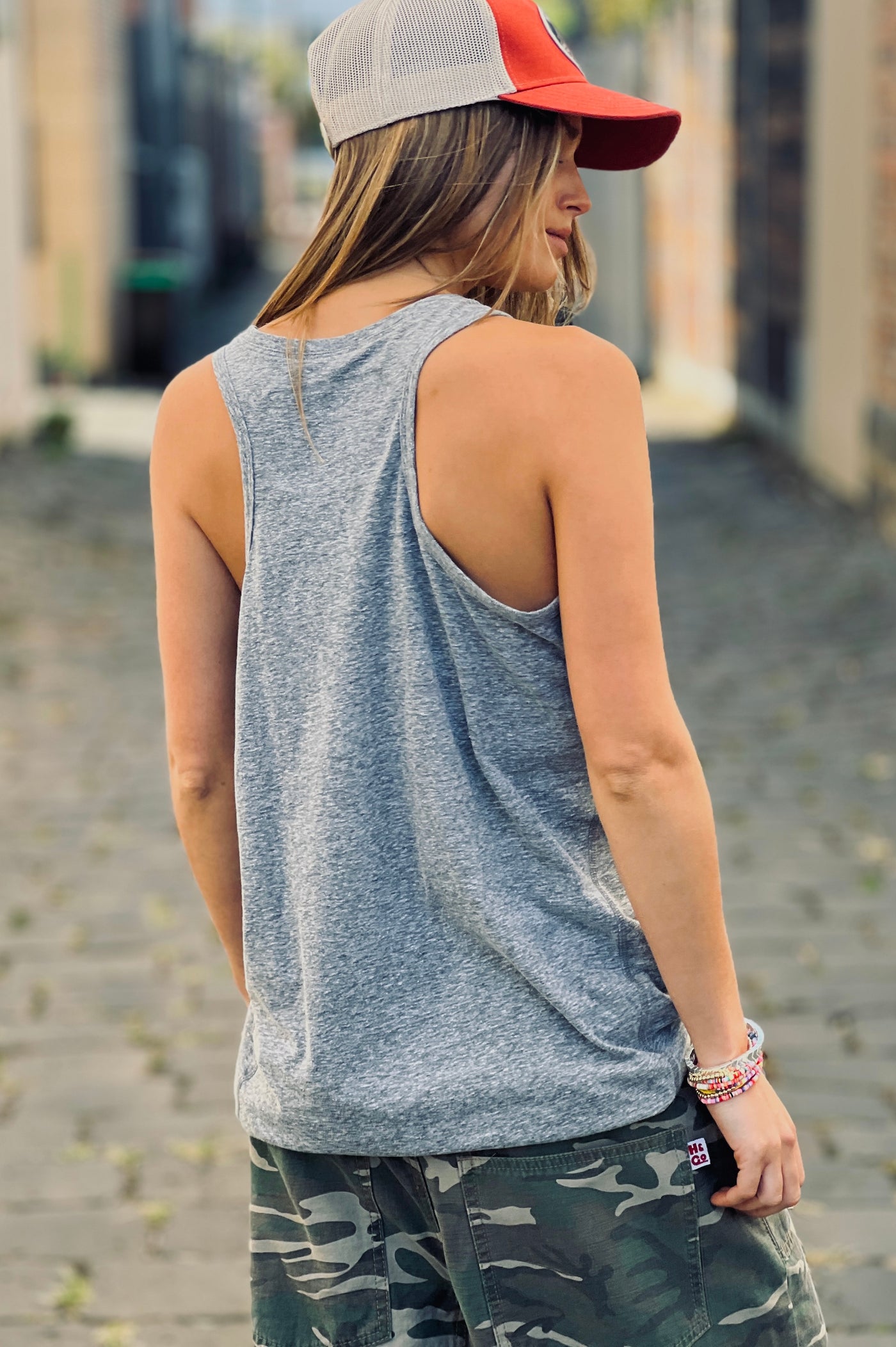 LAYERING TANK - GREY MARLE