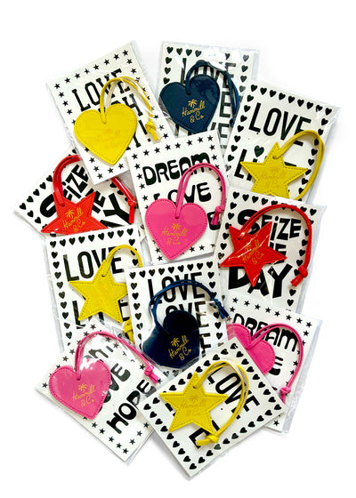 HEART BAG TAG - NAVY HEART