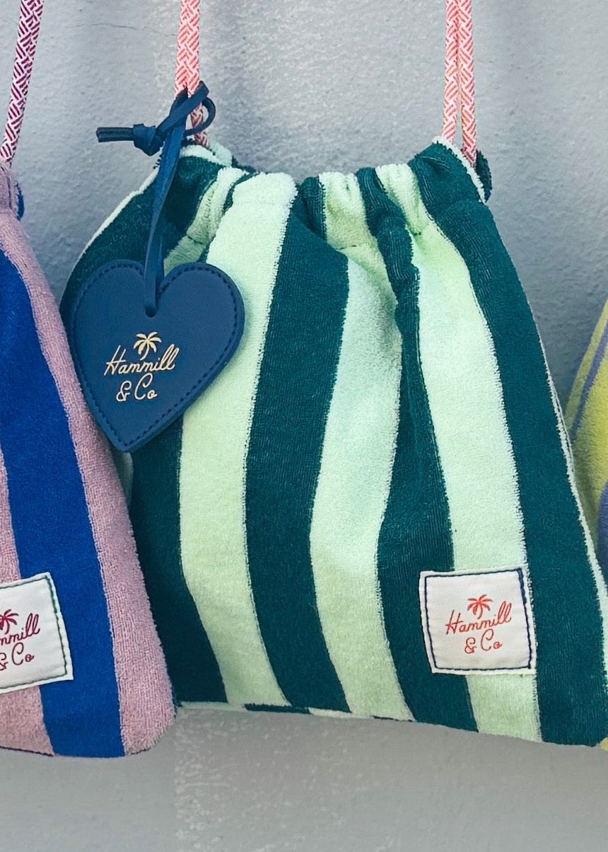 HEART BAG TAG - NAVY HEART