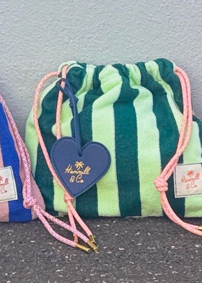 HEART BAG TAG - NAVY HEART