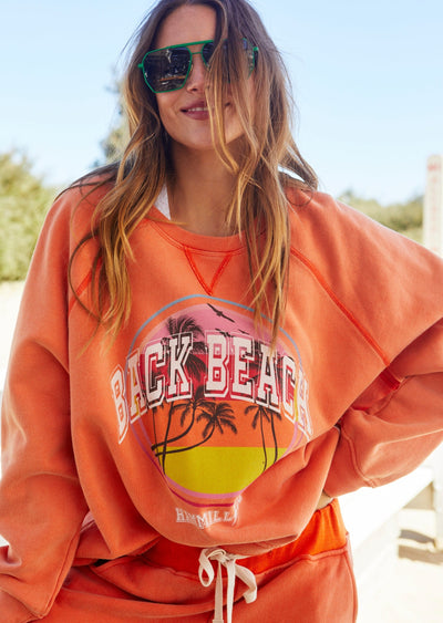 VINTAGE BACK  BEACH SWEAT - FADED ORANGE - SALE