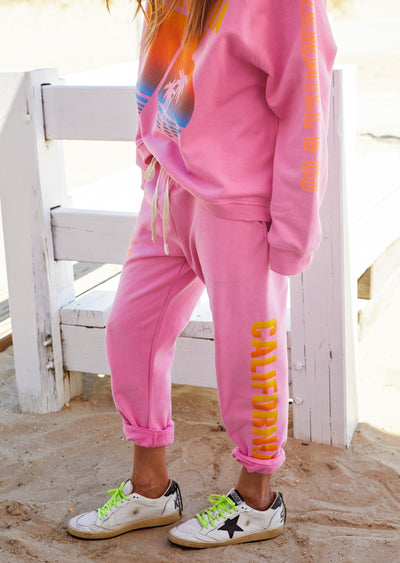 CALIFORNIA TRACK PANT - PINK - SALE