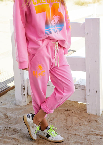 CALIFORNIA TRACK PANT - PINK - SALE