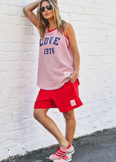 RETRO STRIPE TANK - RED/WHITE