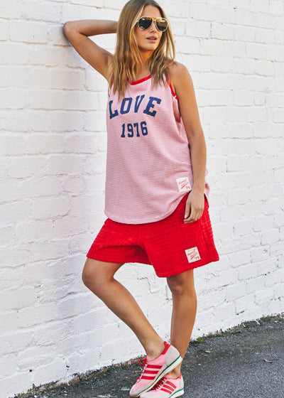 RETRO STRIPE TANK - RED/WHITE