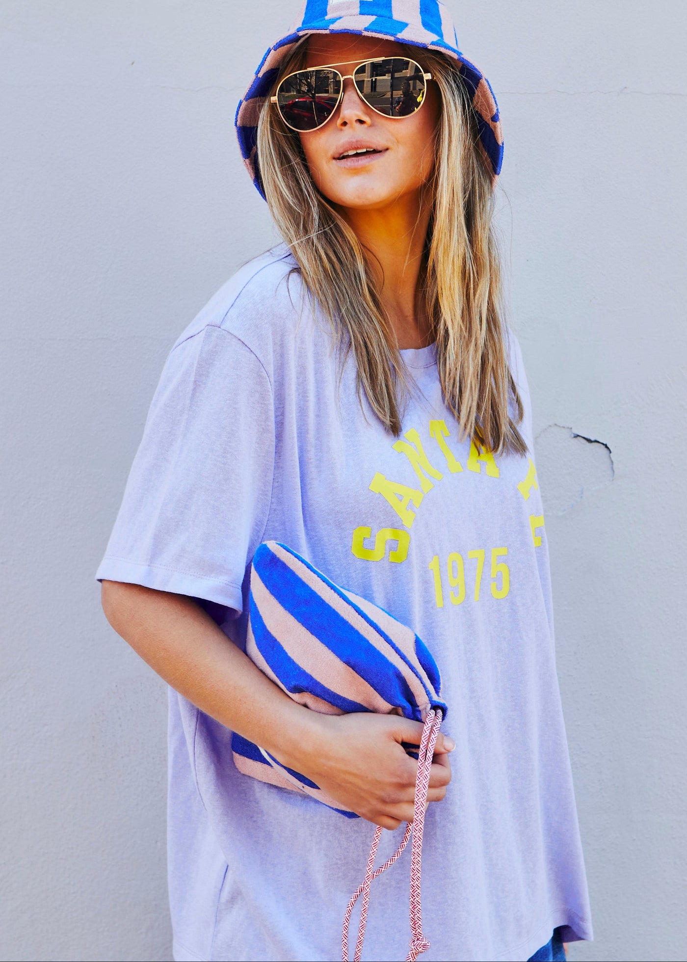 Hammill & Co soft mauve slouchy tee, it delivers that perfectly relaxed, lived-in vibe.