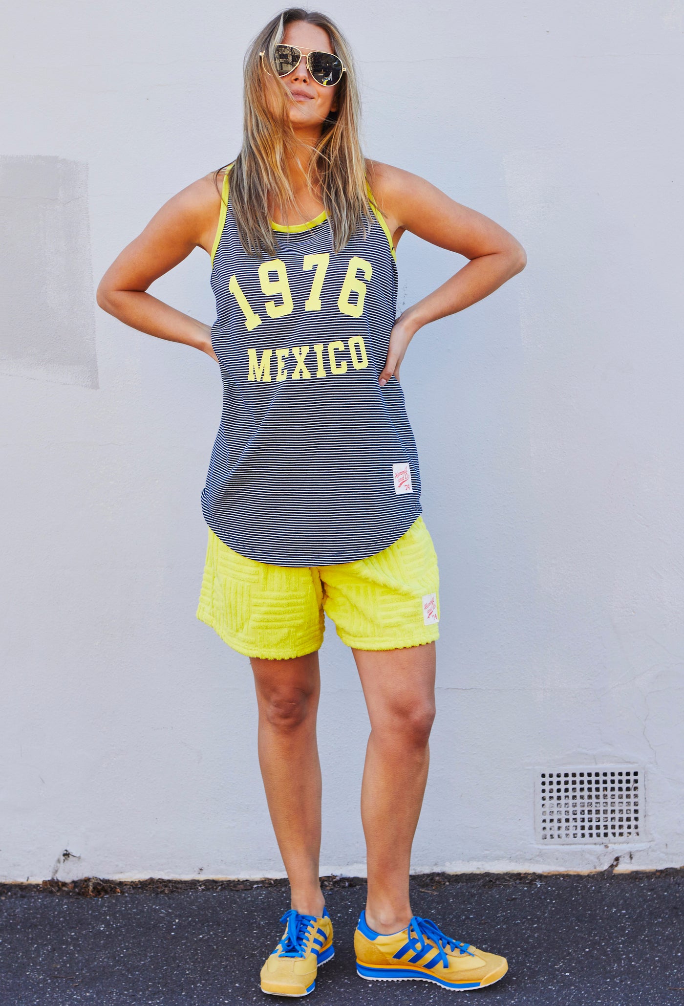SALT & SUNSHINE  MEXICO TANK - NAVY/YELLOW
