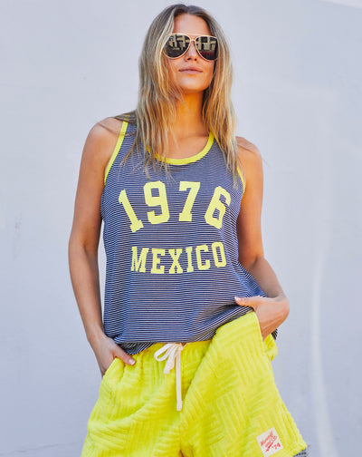 SALT & SUNSHINE  MEXICO TANK - NAVY/YELLOW