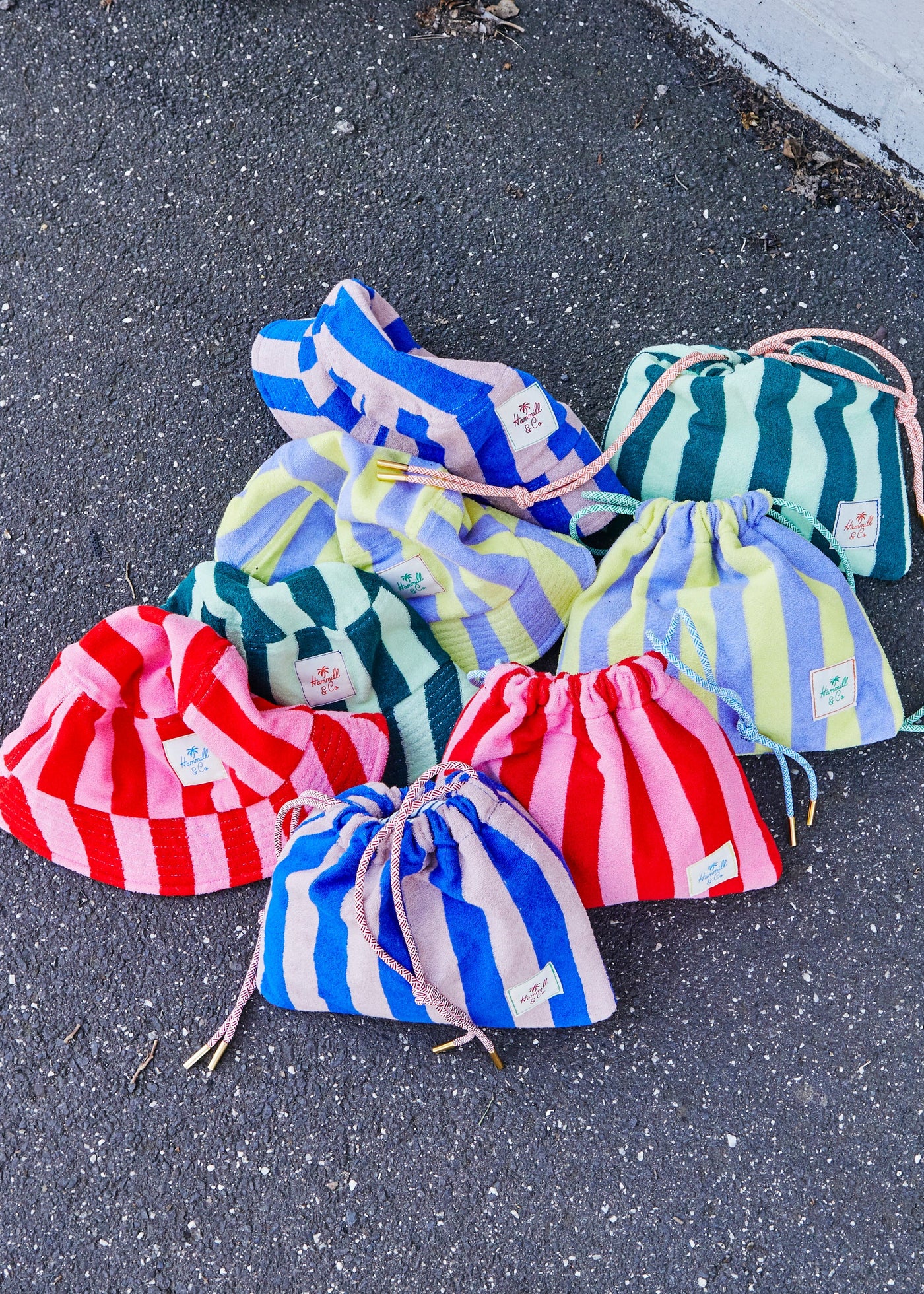 Hammill & Co adorable drawcord bag is bursting with colour and summer personality.