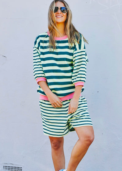 Hammill & Co new 3/4 sleeve sweat is the perfect blend of comfort and effortless style. Designed with a relaxed, easygoing fit and sleeves that finish just below the elbow, it gives you that laid-back sweatshirt feel without the bulk.