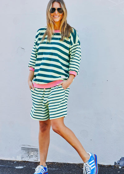 Hammill & Co new 3/4 sleeve sweat is the perfect blend of comfort and effortless style. Designed with a relaxed, easygoing fit and sleeves that finish just below the elbow, it gives you that laid-back sweatshirt feel without the bulk.