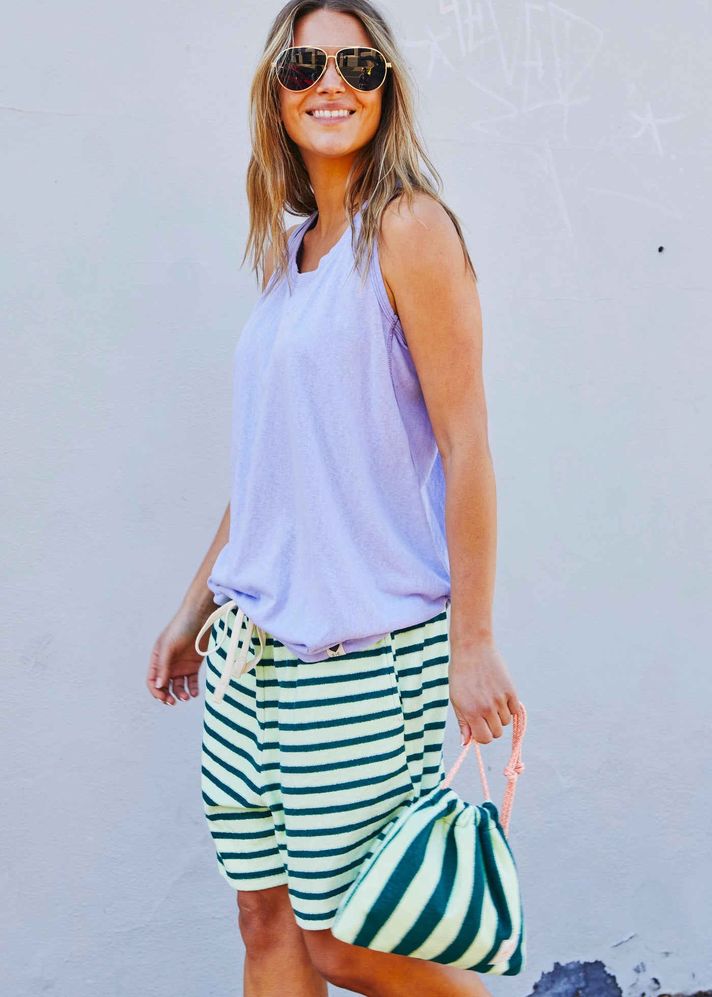 Hammill & Co New summer muscle-back tank in our new summer weight, cotton slub jersey. 