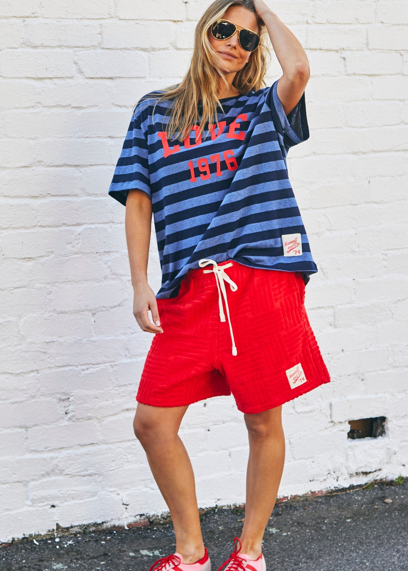 Hammill & Co relaxed fit, comfy elastic waistband, and drawstring tie make them perfect for throwing on after a swim or just cruising around town.