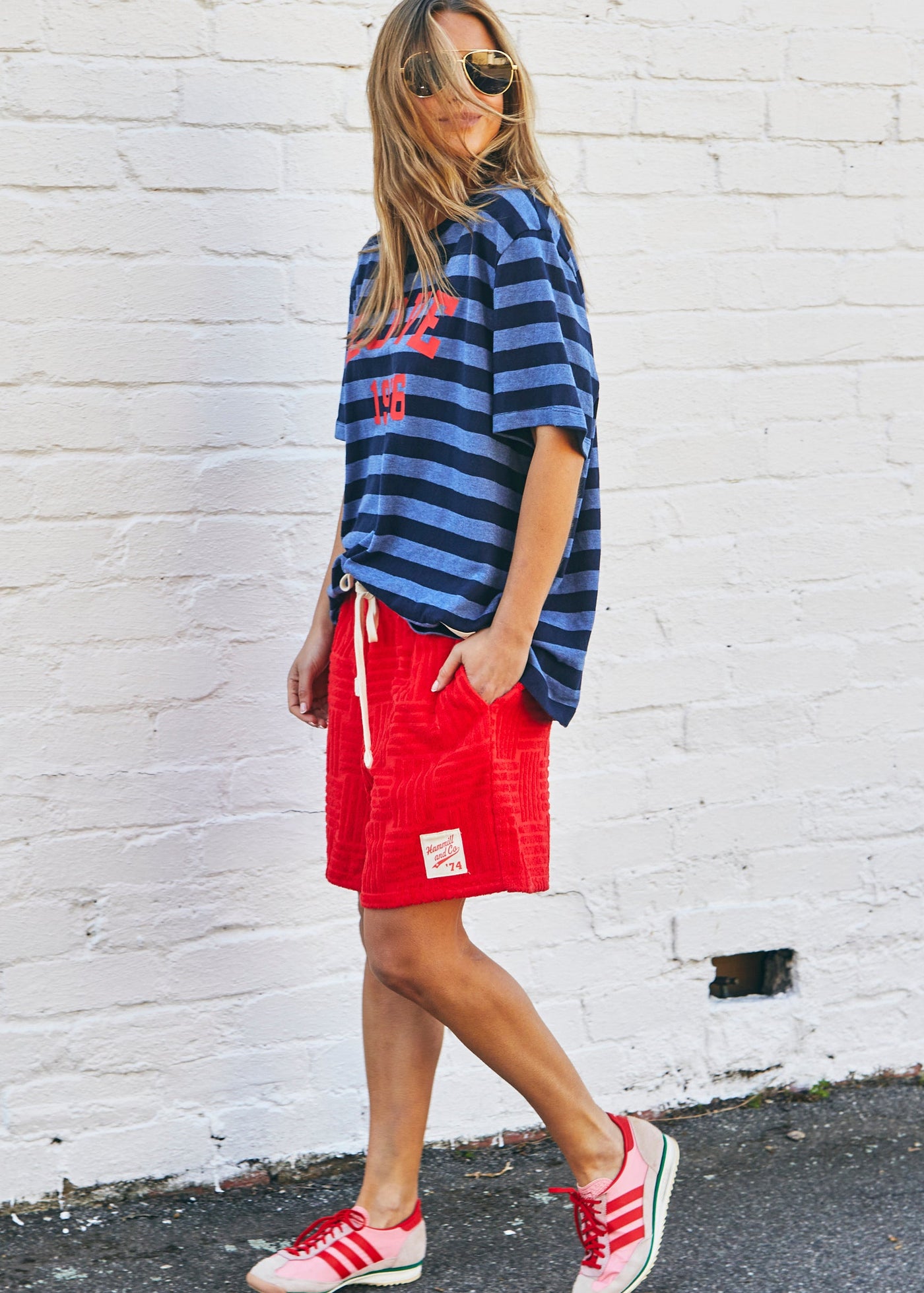 Hammill & Co relaxed fit, comfy elastic waistband, and drawstring tie make them perfect for throwing on after a swim or just cruising around town.