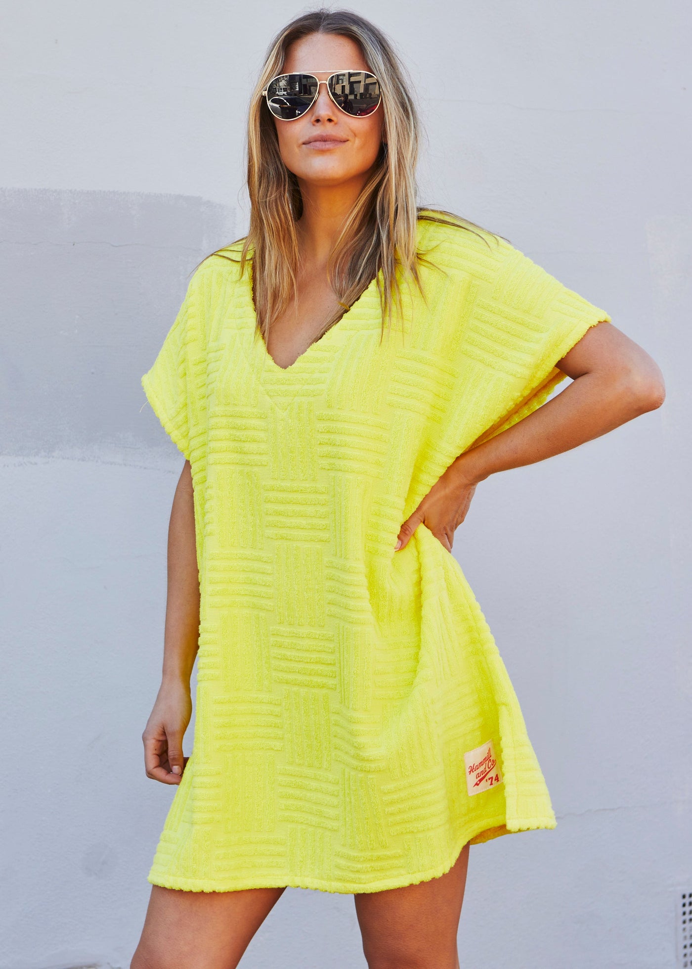 SALT & SUNSHINE TOWELLING COVER-UP - YELLOW - SALE