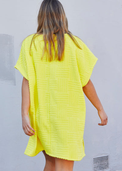 SALT & SUNSHINE TOWELLING COVER-UP - YELLOW - SALE