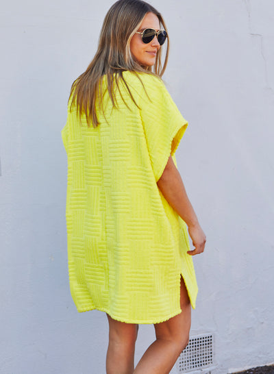SALT & SUNSHINE TOWELLING COVER-UP - YELLOW - SALE