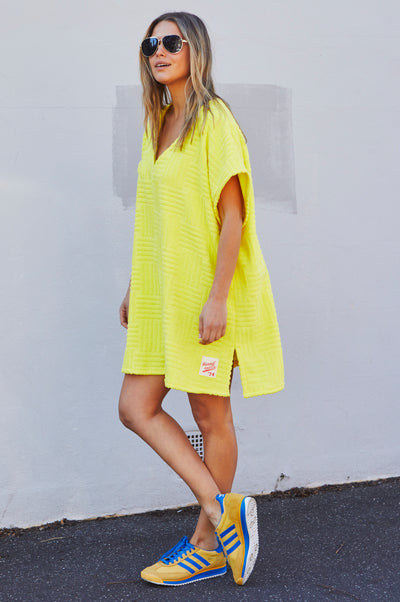 SALT & SUNSHINE TOWELLING COVER-UP - YELLOW - SALE
