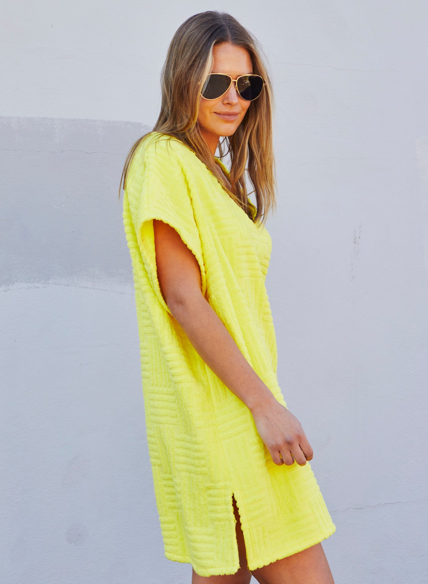 SALT & SUNSHINE TOWELLING COVER-UP - YELLOW - SALE