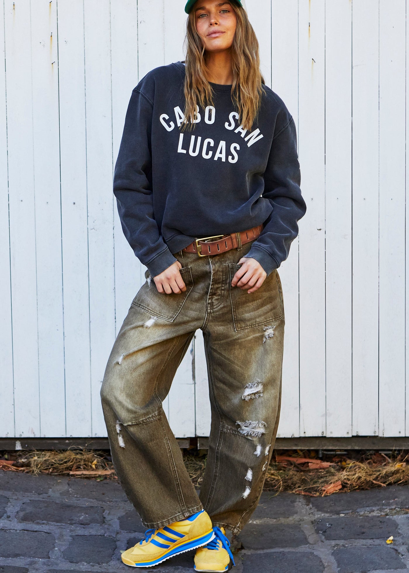 VINTAGE WASH DISTRESSED ARMY JEAN