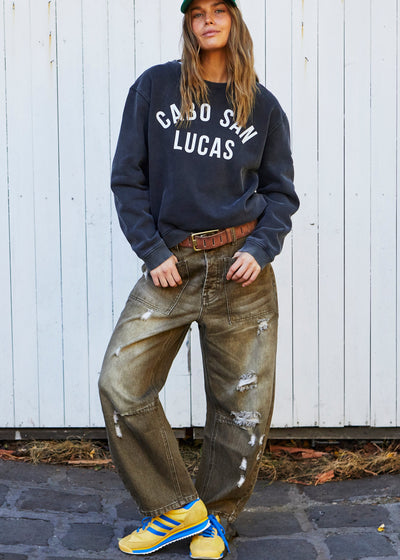 VINTAGE WASH DISTRESSED ARMY JEAN