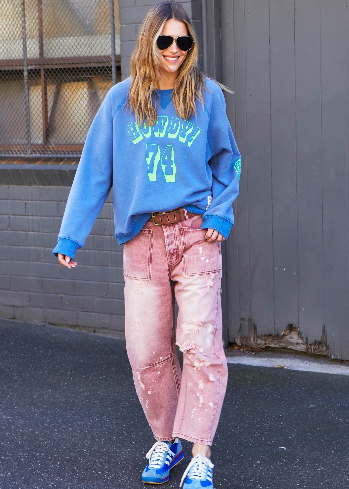 NEW HOWDY SWEAT - WASHED BLUE - SALE