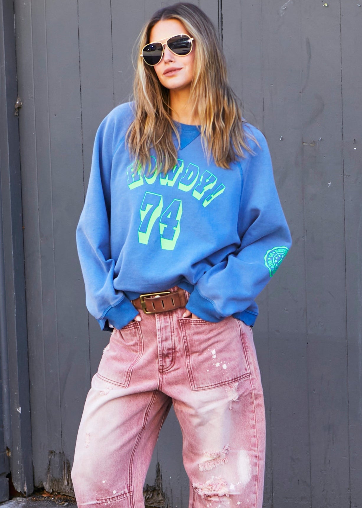 NEW HOWDY SWEAT - WASHED BLUE - SALE