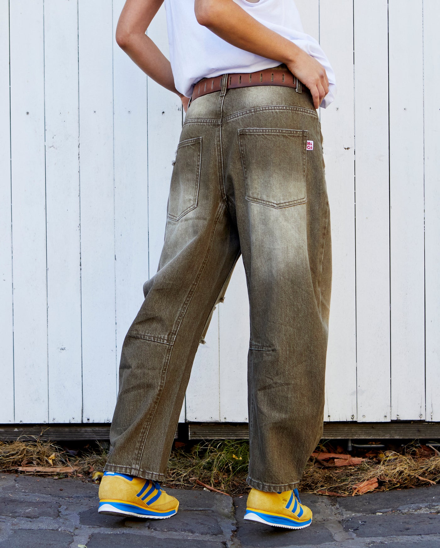 VINTAGE WASH DISTRESSED ARMY JEAN