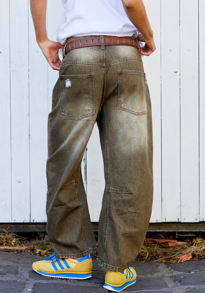 VINTAGE WASH DISTRESSED ARMY JEAN