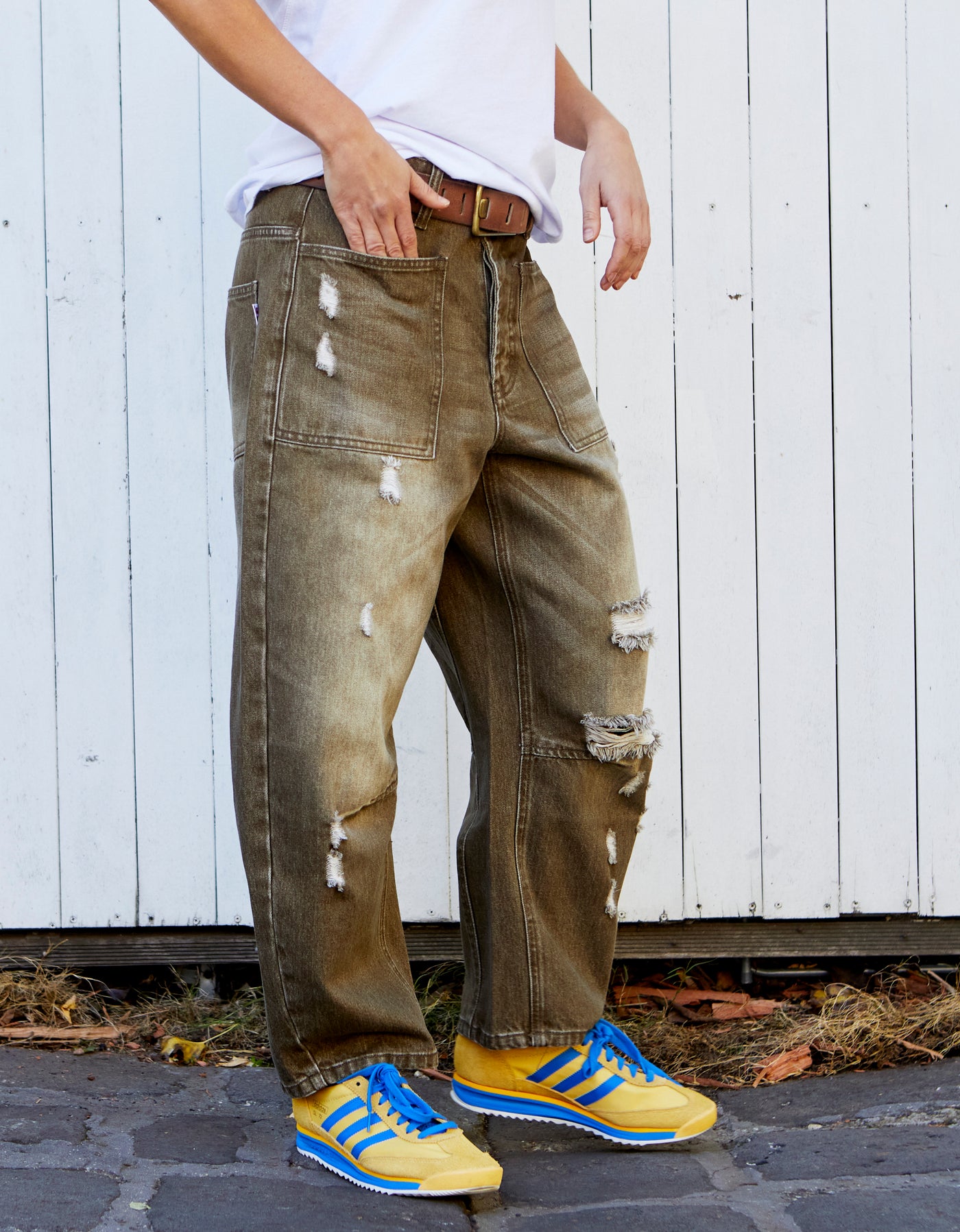 VINTAGE WASH DISTRESSED ARMY JEAN