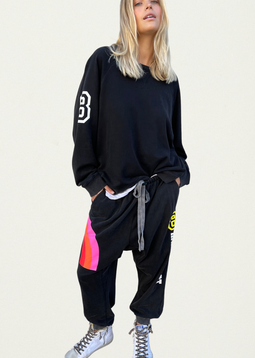WASHED BLACK - SLOUCHY TRACK PANT