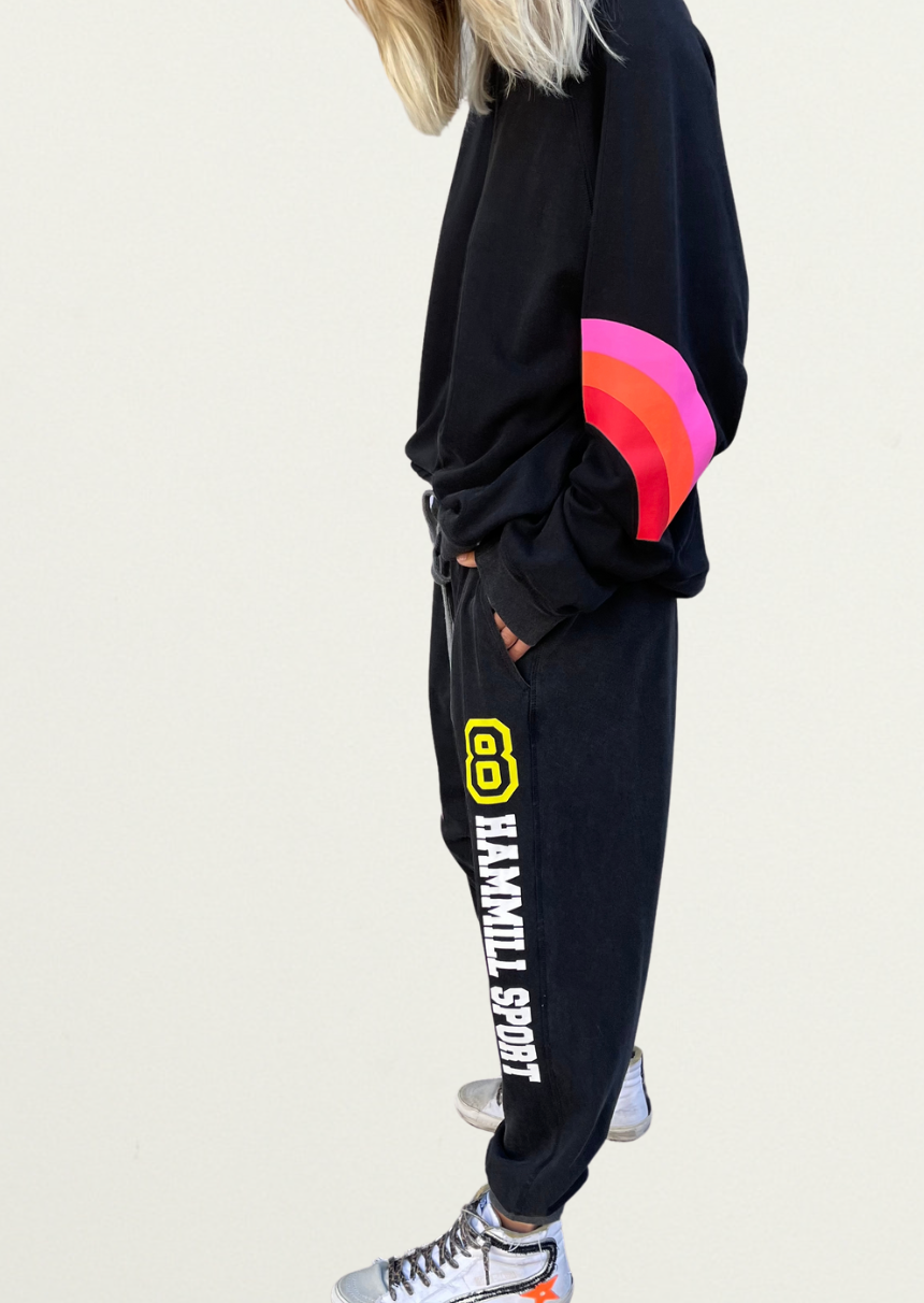 WASHED BLACK - SLOUCHY TRACK PANT